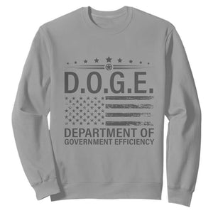 D.O.G.E. DOGE Department of Government Efficiency Sweatshirt TS10 Sport Gray Print Your Wear