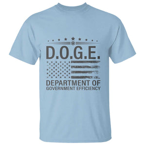 D.O.G.E. DOGE Department of Government Efficiency T Shirt TS10 Light Blue Print Your Wear