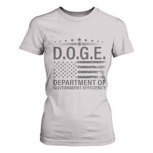 D.O.G.E. DOGE Department of Government Efficiency T Shirt For Women TS10 Ice Gray Print Your Wear