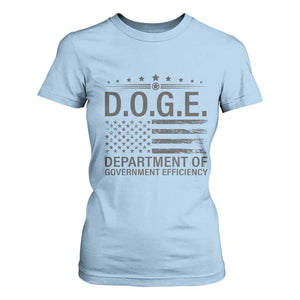 D.O.G.E. DOGE Department of Government Efficiency T Shirt For Women TS10 Light Blue Print Your Wear