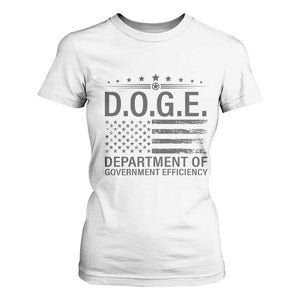 D.O.G.E. DOGE Department of Government Efficiency T Shirt For Women TS10 White Print Your Wear
