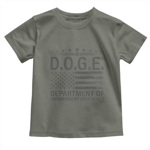 D.O.G.E. DOGE Department of Government Efficiency Toddler T Shirt TS10 Military Green Print Your Wear