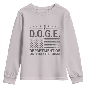 D.O.G.E. DOGE Department of Government Efficiency Youth Sweatshirt TS10 Ice Gray Print Your Wear