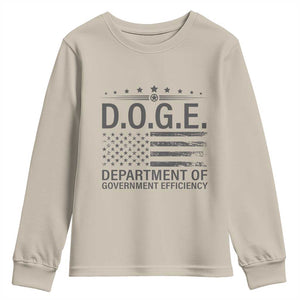 D.O.G.E. DOGE Department of Government Efficiency Youth Sweatshirt TS10 Sand Print Your Wear