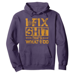 Funny Dad Grandpa Hoodie I Fix Shit Thats What I Do TS10 Purple Print Your Wear