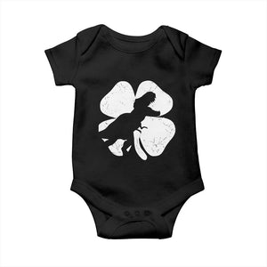 Dinosaur St Patricks Day Shamrock Baby Onesie Silhouette Boys Toddler Kids TS10 Black Print Your Wear