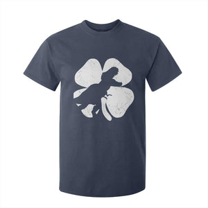 Dinosaur St Patricks Day Shamrock T Shirt For Kid Silhouette Boys Toddler Kids TS10 Navy Print Your Wear