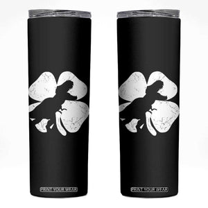 Dinosaur St Patricks Day Shamrock Skinny Tumbler Silhouette Boys Toddler Kids TS10 Black Print Your Wear
