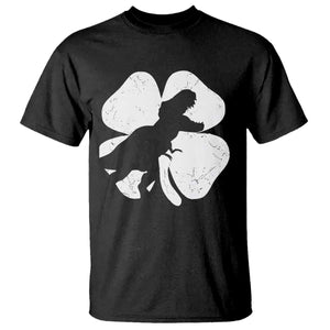 Dinosaur St Patricks Day Shamrock T Shirt Silhouette Boys Toddler Kids TS10 Black Print Your Wear