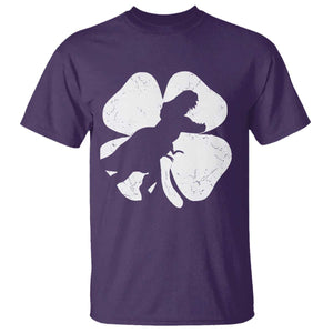 Dinosaur St Patricks Day Shamrock T Shirt Silhouette Boys Toddler Kids TS10 Purple Print Your Wear