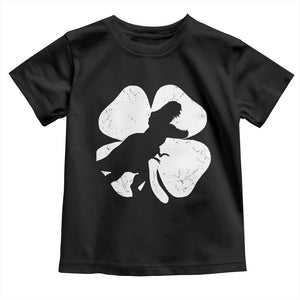 Dinosaur St Patricks Day Shamrock Toddler T Shirt Silhouette Boys Toddler Kids TS10 Black Print Your Wear