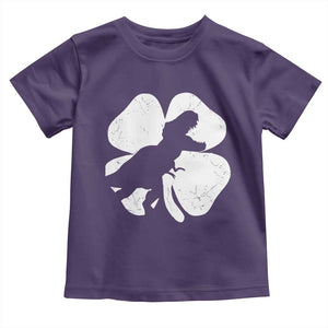Dinosaur St Patricks Day Shamrock Toddler T Shirt Silhouette Boys Toddler Kids TS10 Purple Print Your Wear