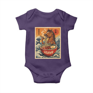 Zodiac Lunar New Year Of The Horse 2026 Baby Onesie Ramen Lovers TS10 Purple Print Your Wear