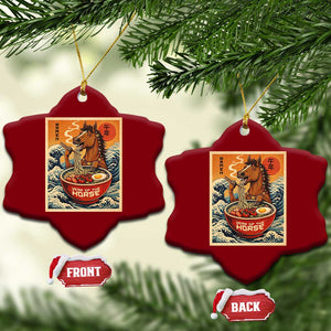 Zodiac Lunar New Year Of The Horse 2026 Ceramic Ornament Ramen Lovers TS10 Print Your Wear