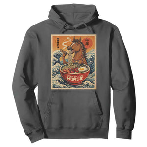 Zodiac Lunar New Year Of The Horse 2026 Hoodie Ramen Lovers TS10 Dark Heather Print Your Wear
