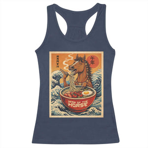 Zodiac Lunar New Year Of The Horse 2026 Racerback Tank Top Ramen Lovers TS10 Navy Print Your Wear