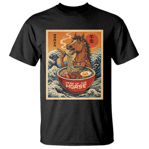 Zodiac Lunar New Year Of The Horse 2026 T Shirt Ramen Lovers TS10 Black Print Your Wear