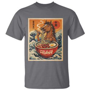 Zodiac Lunar New Year Of The Horse 2026 T Shirt Ramen Lovers TS10 Charcoal Print Your Wear