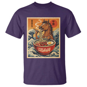 Zodiac Lunar New Year Of The Horse 2026 T Shirt Ramen Lovers TS10 Purple Print Your Wear