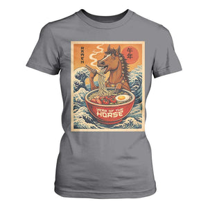 Zodiac Lunar New Year Of The Horse 2026 T Shirt For Women Ramen Lovers TS10 Charcoal Print Your Wear