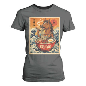 Zodiac Lunar New Year Of The Horse 2026 T Shirt For Women Ramen Lovers TS10 Dark Heather Print Your Wear