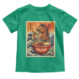 Zodiac Lunar New Year Of The Horse 2026 Toddler T Shirt Ramen Lovers TS10 Irish Green Print Your Wear