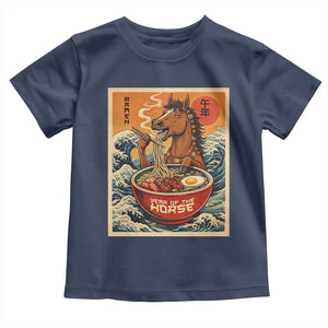 Zodiac Lunar New Year Of The Horse 2026 Toddler T Shirt Ramen Lovers TS10 Navy Print Your Wear