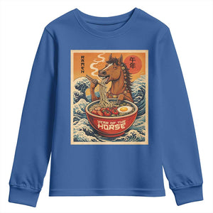 Zodiac Lunar New Year Of The Horse 2026 Youth Sweatshirt Ramen Lovers TS10 Royal Blue Print Your Wear