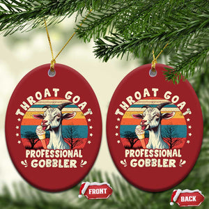 Throat Goat Christmas Ornament Funny Dirty Humor Embarrassment Vintage TS10 Oval Red Print Your Wear