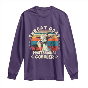 Throat Goat Long Sleeve Shirt Funny Dirty Humor Embarrassment Vintage TS10 Purple Print Your Wear