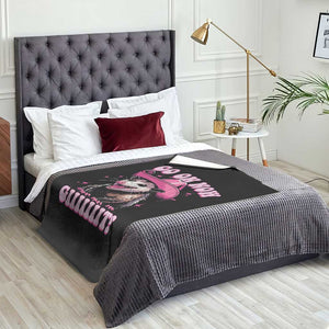 Cowboy Opossum Go On Now Git Throw Blanket Funny Possum Pink Cowgirl Hat Western Wild West TS10 Print Your Wear