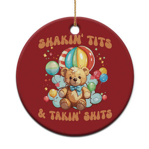 Shakin' Tits and Takin' Shits Christmas Ornament Naughty Funny Inappropriate TS10 Print Your Wear