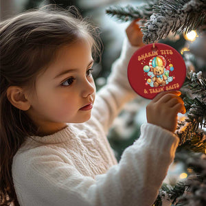 Shakin' Tits and Takin' Shits Christmas Ornament Naughty Funny Inappropriate TS10 Print Your Wear