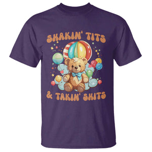 Shakin' Tits and Takin' Shits T Shirt Naughty Funny Inappropriate TS10 Purple Print Your Wear