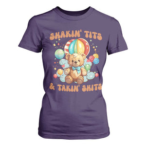 Shakin' Tits and Takin' Shits T Shirt For Women Naughty Funny Inappropriate TS10 Purple Print Your Wear