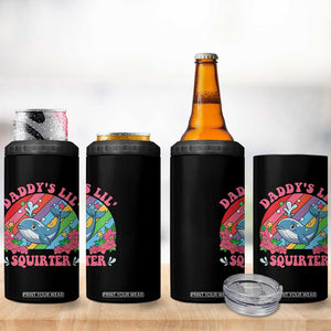 Funny Daddy's Lil Squirter Inappropriate Embarrassing 4 in 1 Can Cooler Tumbler TS10 Print Your Wear
