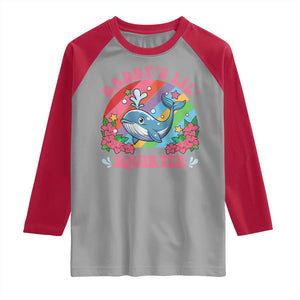 Funny Daddy's Lil Squirter Inappropriate Embarrassing Raglan Shirt TS10 Sport Gray Red Print Your Wear