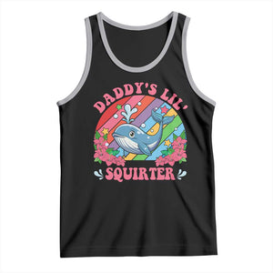 Funny Daddy's Lil Squirter Inappropriate Embarrassing Tank Top TS10 Black Athletic Heather Print Your Wear
