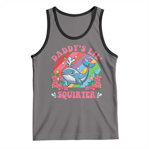 Funny Daddy's Lil Squirter Inappropriate Embarrassing Tank Top TS10 Deep Heather Black Print Your Wear