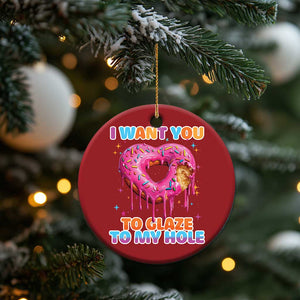 Funny Offensive Embarrassing Christmas Ornament I Want You to Glaze My Hole Adult Humor Donut TS10 Print Your Wear