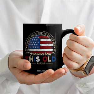 Dont Know How To Act My Age Coffee Mug Vintage Funny Old Man Saying American Flag TS10 Print Your Wear