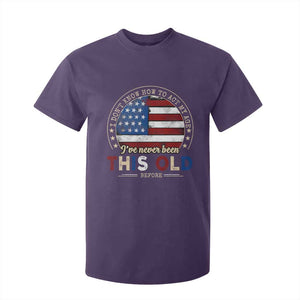 Dont Know How To Act My Age T Shirt For Kid Vintage Funny Old Man Saying American Flag TS10 Purple Print Your Wear