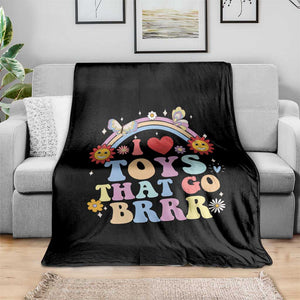 Funny Embarrassing Throw Blanket I Love Toys That Go Brrr Adult Humor TS10 Print Your Wear