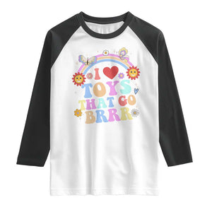 Funny Embarrassing Raglan Shirt I Love Toys That Go Brrr Adult Humor TS10 White Black Print Your Wear