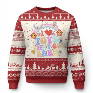 Funny Embarrassing Knit Sweatshirt I Love Toys That Go Brrr Adult Humor TS10 Red Print Your Wear