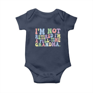 Retired Grandma Baby Onesie Funny Retirement Gifts For Grandma TS10 Navy Print Your Wear