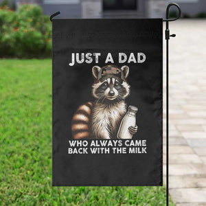 Just A Dad Who Always Came Back With The Milk Garden Flag Retro Raccoon Camo Fathers Day TS10 Print Your Wear