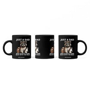 Just A Dad Who Always Came Back With The Milk Coffee Mug Retro Raccoon Camo Fathers Day TS10 Print Your Wear