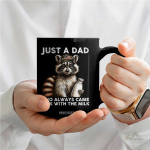 Just A Dad Who Always Came Back With The Milk Coffee Mug Retro Raccoon Camo Fathers Day TS10 Print Your Wear