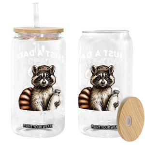 Just A Dad Who Always Came Back With The Milk Glass Can Retro Raccoon Camo Fathers Day TS10 Print Your Wear